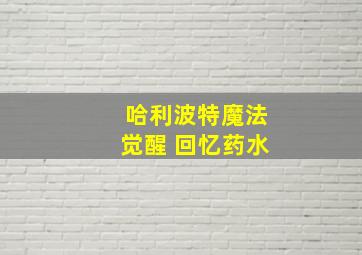 哈利波特魔法觉醒 回忆药水